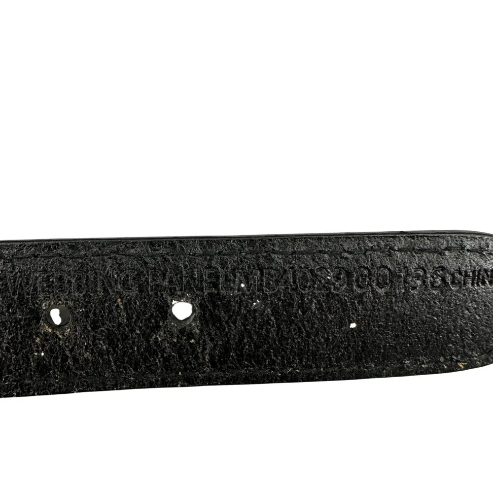 Fossil braided‎ belt brass buckle leather trim